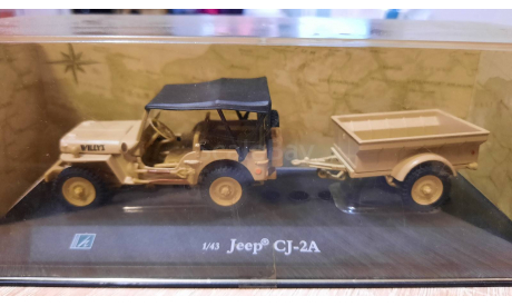 Jeep CJ-2A WiLLYS, масштабная модель, Bauer/Cararama/Hongwell, scale43