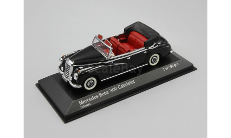 MERCEDES 300 CABRIOLET (W186) - 1952 - BLACK, масштабная модель, Minichamps, scale43, Mercedes-Benz