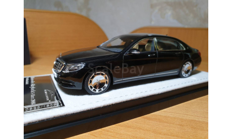 Mercedes-Maybach S600 V12 X222 2016 black, масштабная модель, Mercedes-Benz, scale43