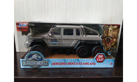 Mercedes-Benz G63 AMG 6X6 серебристый, масштабная модель, Jada, 1:24, 1/24