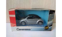 VOLKSWAGEN  NEW  BEETLE  Cabriolet SILVER, масштабная модель, Bauer/Cararama/Hongwell, scale43