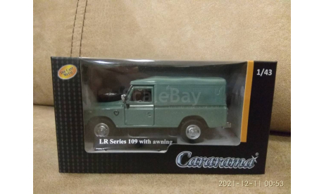 LAND ROVER Series 109 с тентом, серо-голубой, масштабная модель, Bauer/Cararama/Hongwell, 1:43, 1/43