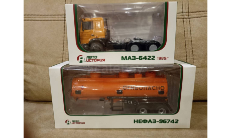 Сцепка: МАЗ - 6422 с НЕФАЗ - 96742, масштабная модель, Автоистория (АИСТ), 1:43, 1/43