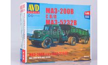 МАЗ-200В с полуприцепом МАЗ-5232В 1:43 AVD, масштабная модель, AVD Models, scale43