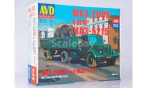 Сборная модель МАЗ-200В с полуприцепом МАЗ-5215, масштабная модель, AVD Models, scale43