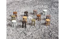 Табуретка деревянная 1/43, фигурка, scale43