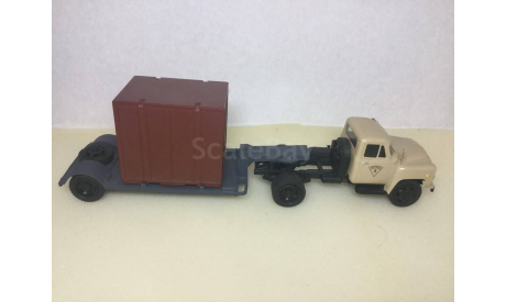 М 1:43. Газ 53 тягач с полуприцепом. Вектор., масштабная модель, Vector-Models, 1/43