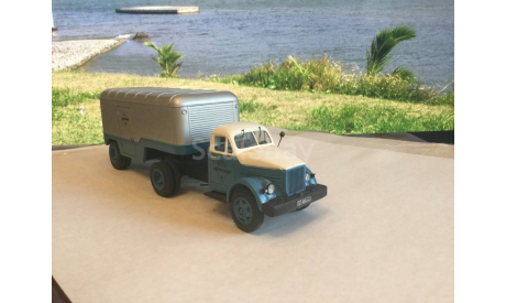 Газ 51П с полуприцепом ПАЗ-744.  СарЛаб., масштабная модель, scale43
