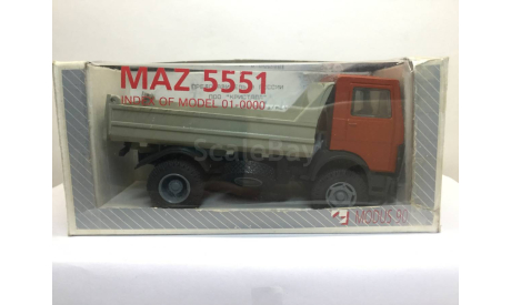 МАЗ 5551 самосвал в коробке. Modus 90., масштабная модель, scale0