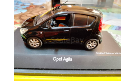 Модель 1/43 Opel AGILA, schwarz BLACK 2008, масштабная модель, Schuco, scale43