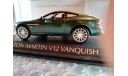 Модель 1/43 Aston Martin V12 Vanquish 2001 Dark Green, масштабная модель, Norev, scale43