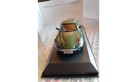 Модель 1/43 Aston Martin V12 Vanquish 2001 Dark Green, масштабная модель, Norev, scale43