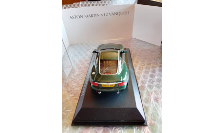 Модель 1/43 Aston Martin V12 Vanquish 2001 Dark Green, масштабная модель, Norev, scale43