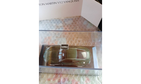 Модель 1/43 Aston Martin V12 Vanquish 2001 Dark Green, масштабная модель, Norev, scale43
