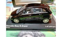 Модель 1/43 Mercedes-Benz B-class 2005 черный, масштабная модель, Minichamps, scale43