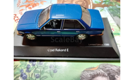 Opel Rekord E, синий, 1/43 Schuco, масштабная модель, scale43