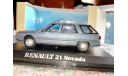 RENAULT 21 Nevada 1986 серо-синий металлик, масштабная модель, Norev, 1:43, 1/43