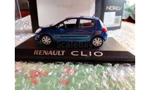 Модель 1/43 RENAULT Clio синий металлик, масштабная модель, Norev, scale43