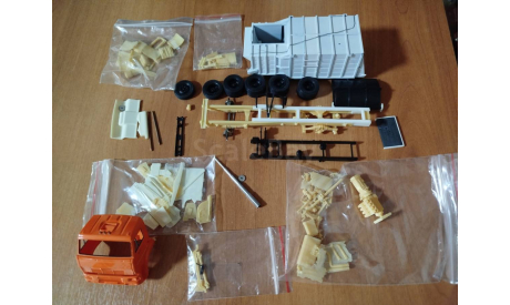 КамАЗ 6520 Мусоровоз, сборная модель автомобиля, АВД + Мастерская, scale43