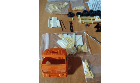КамАЗ 6520 Мусоровоз, сборная модель автомобиля, АВД + Мастерская, scale43