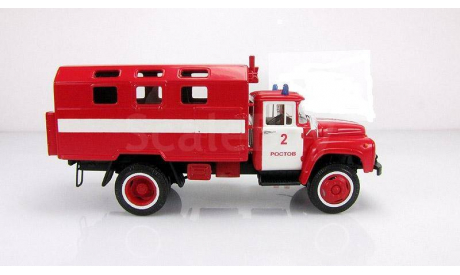 ЗИЛ 130 кунг, пожарный автомобиль технической службы, масштабная модель, СарЛаб, scale43