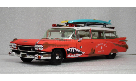 Cadillac Eldorado Ambulance Surf&Snake 1959, масштабная модель, ERTL (Auto World), scale18