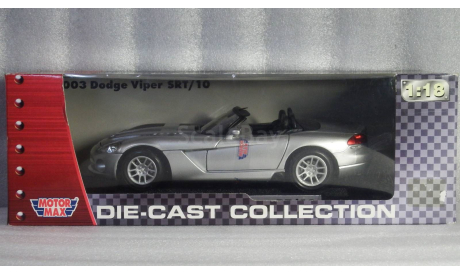 Dodge Viper SRT-10 2003, масштабная модель, MotorMax, 1:18, 1/18