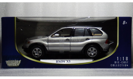 BMW X5 (E53) 2000 silver, масштабная модель, MotorMax, 1:18, 1/18