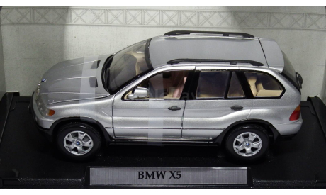BMW X5 (E53) 2000 silver, масштабная модель, MotorMax, 1:18, 1/18