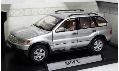 BMW X5 (E53) 2000 silver, масштабная модель, MotorMax, 1:18, 1/18