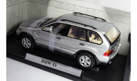 BMW X5 (E53) 2000 silver, масштабная модель, MotorMax, 1:18, 1/18