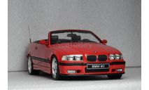 BMW M3 E36 Cabrio 1995 Red, масштабная модель, OttoMobile, scale18