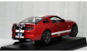 2013 Ford Mustang Shelby GT 500 (Red/White stripes), масштабная модель, Shelby Collectibles, 1:18, 1/18