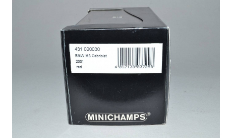 BMW M3 Cabriolet 2001, масштабная модель, Minichamps, scale43