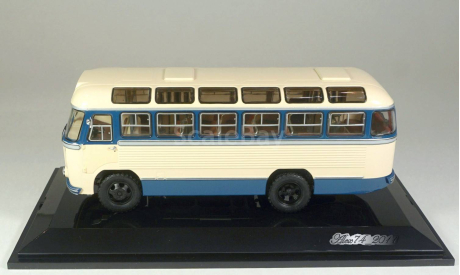 ПАЗ 652 1958 маршрут ’Киев - Аэропорт Жуляны’ бежево-синий Тираж 96 шт DIP Models  1:43 165201, масштабная модель, 1/43