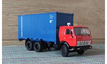 КамАЗ-53212 контейнеровоз, красная кабина/синий контейнер, масштабная модель, Конверсии мастеров-одиночек, scale43