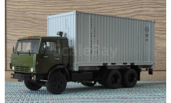 КамАЗ-53212 контейнеровоз, хаки кабина/серый контейнер