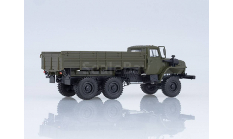 УРАЛ-43202-31 длинный нос (двигатель ЯМЗ-238 ), хаки, масштабная модель, НАШИ ГРУЗОВИКИ, scale43