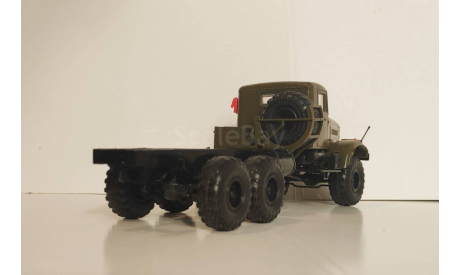 Шасси с кабиной КрАЗ-255Б, 1/43 хаки, масштабная модель, Автоистория (АИСТ), scale43