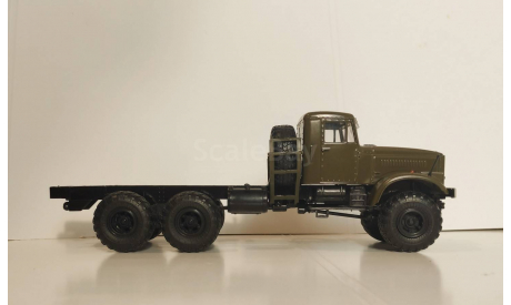 Шасси с кабиной КрАЗ-255Б, 1/43 хаки, масштабная модель, Автоистория (АИСТ), scale43