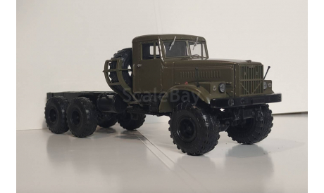 Шасси с кабиной КрАЗ-255Б, 1/43 хаки, масштабная модель, Автоистория (АИСТ), scale43