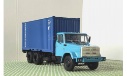 ЗиЛ - 133г40 контейнеровоз, голубая кабина/синий контейнер