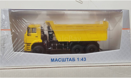 SSM в боксе КамАЗ 6522 рестайлинг, желтый, масштабная модель, Start Scale Models (SSM), scale43