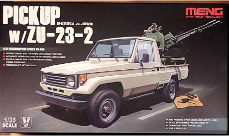 Pickup w/ZU-23-2, 1/35, Meng Model, сборная модель автомобиля, scale35, Toyota