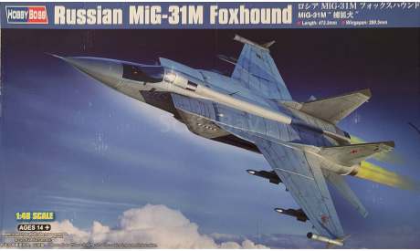 МиГ-31М, 1/48, HobbyBoss, сборные модели авиации, Hobby Boss, scale48