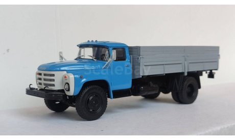 ЗиЛ-8э130г, голубая кабина/серый кузов, надставные борта, масштабная модель, Конверсии мастеров-одиночек, scale43