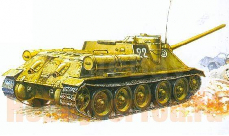 Су-100, сборные модели бронетехники, танков, бтт, 1:35, 1/35, Звезда