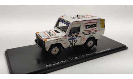 Mercedes-Benz 280GE W460 Texaco #142 Ickx - Brasseur - Sieger Winner Rally Paris-Dakar (1983), Spark, 1/43, масштабная модель, scale43