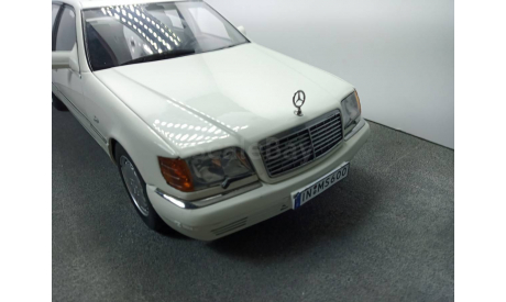 Mercedes Benz S600 V12 W140  ,белый, масштабная модель, Mercedes-Benz, mission model, scale18
