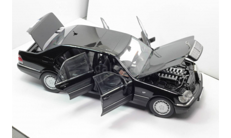 Mercedes Benz S600 V12 W140 ,черный, масштабная модель, Mercedes-Benz, mission model, scale18